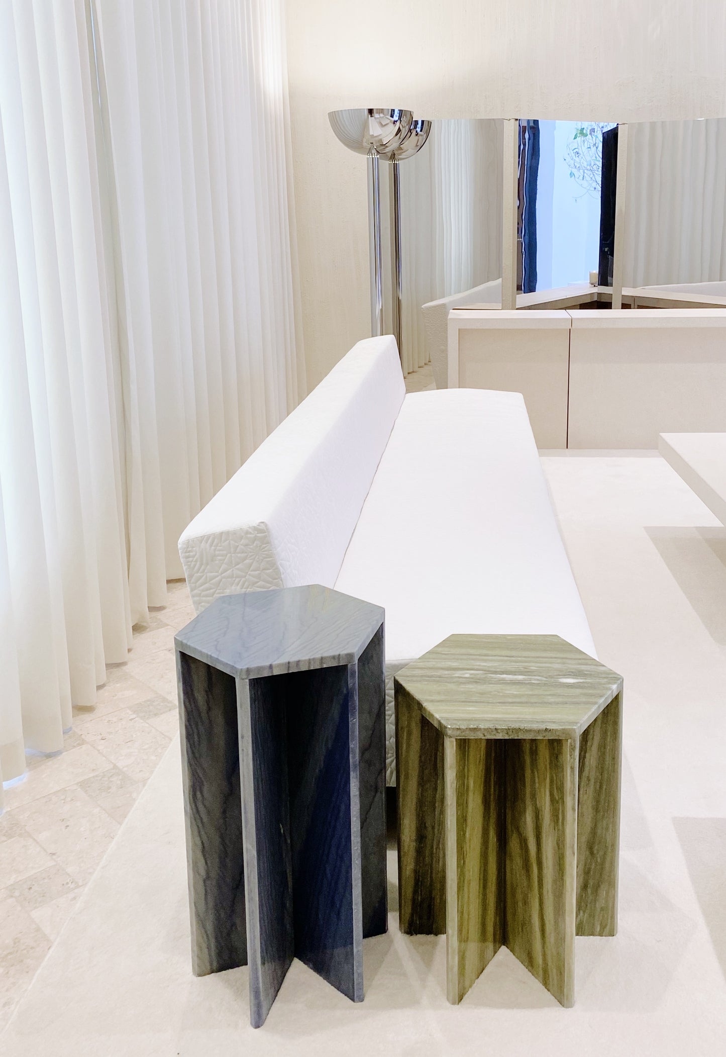 MARBLE GEOMETRIC TABLE