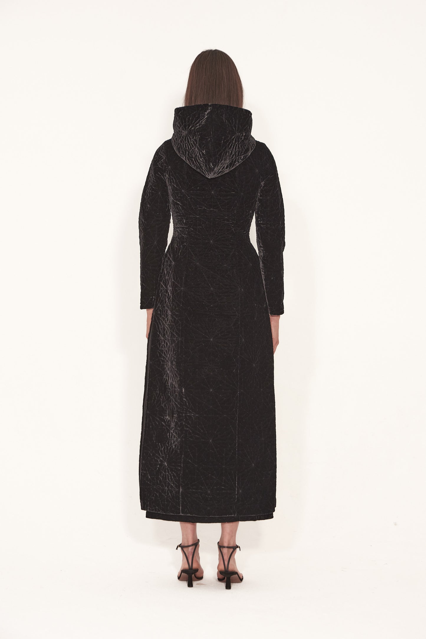 Hooded Jacket in Velvet Quilt