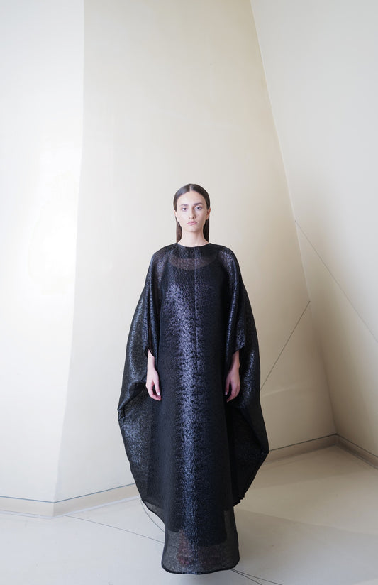 Metallic black classic caftan