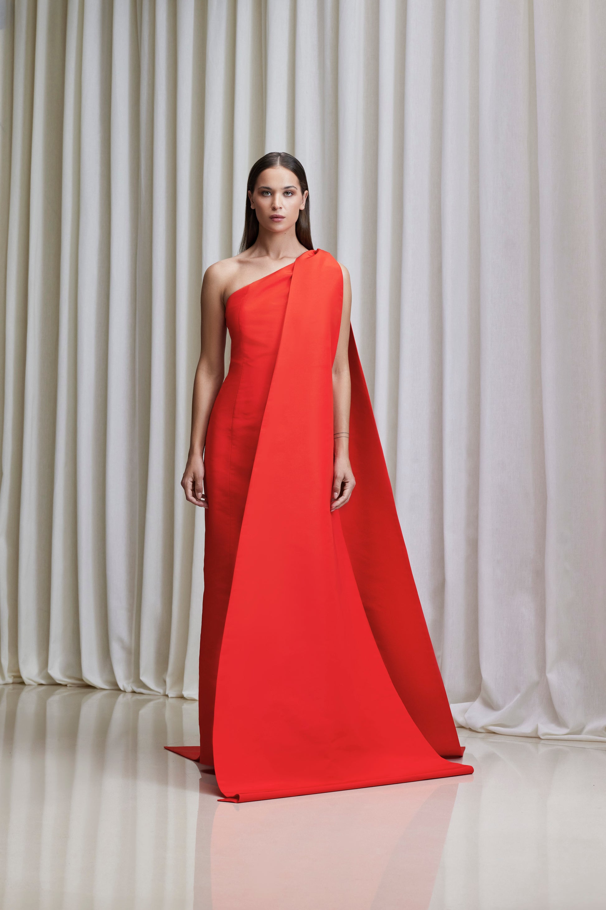 straight cut dress for women White Linen Maxi Dress: Tailored Straight-Cut Handmade Dress MARY