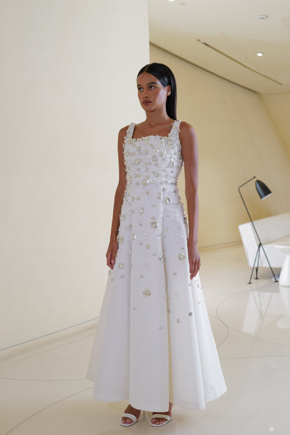 Square Neckline gown with embellishment