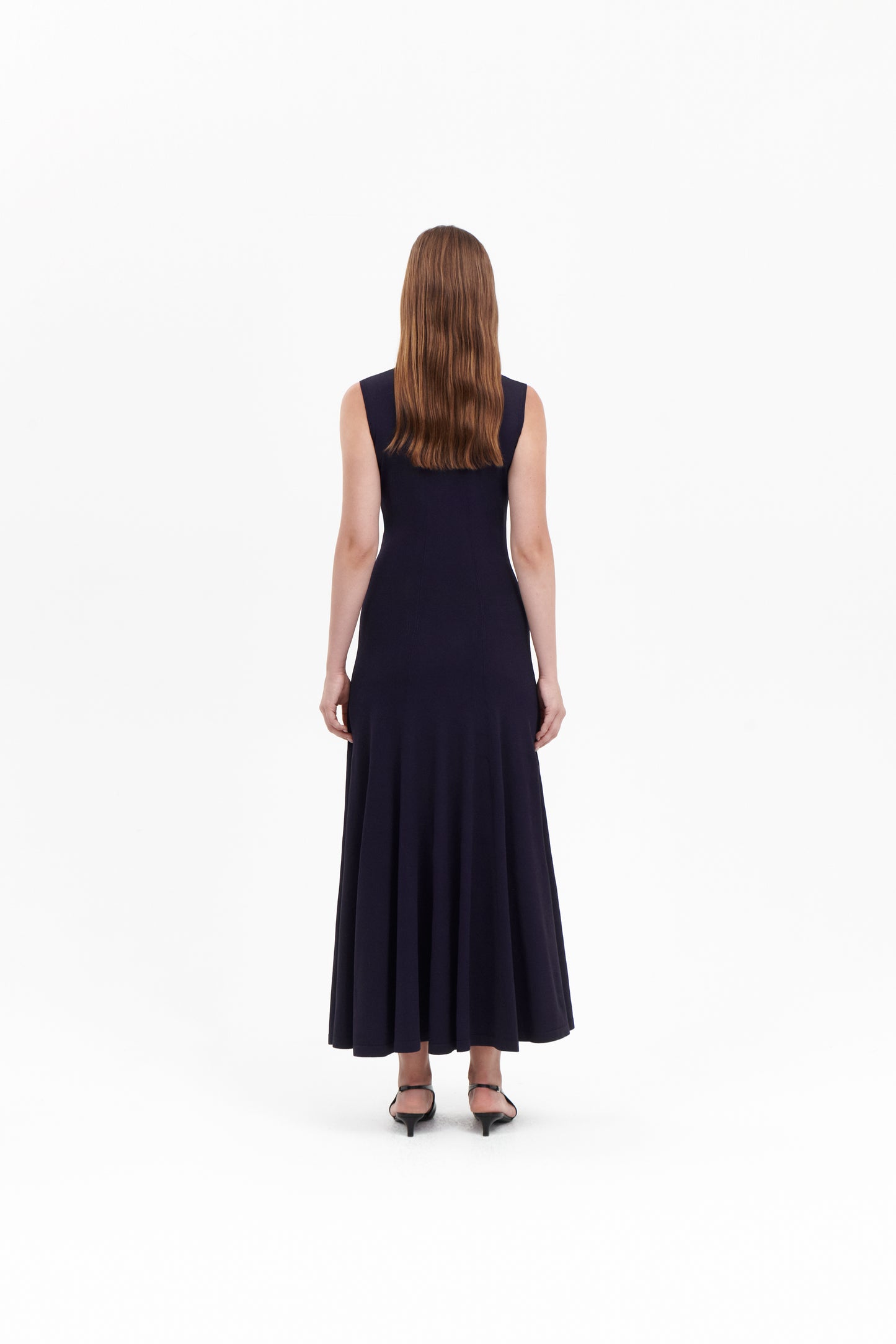 Round Neck Knitted dress in Violet