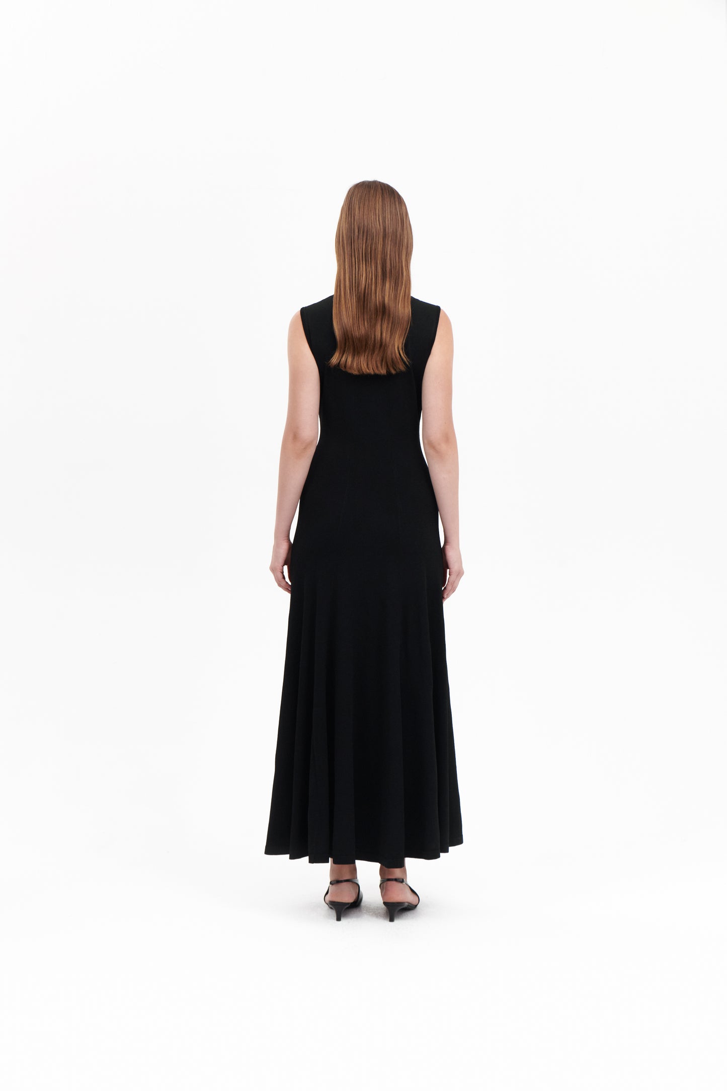 Dress in black silkwool