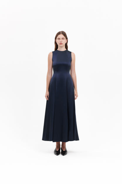 Dress in Navy Silkwool