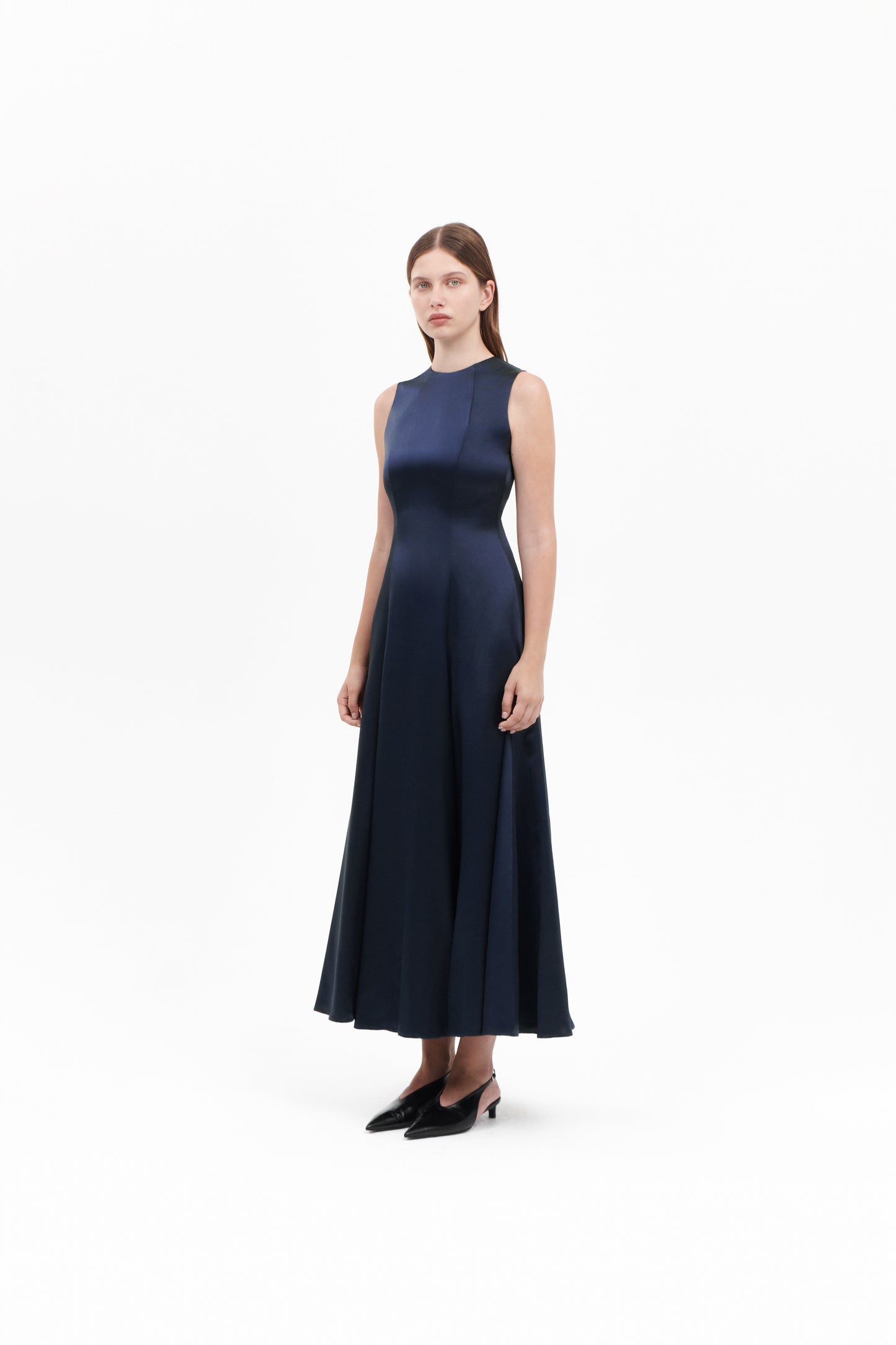 Dress in Navy Silkwool