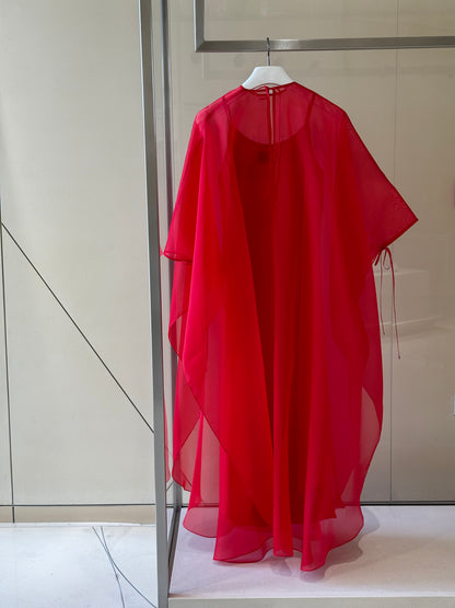 Classic Caftan in Silk Organza with Tie