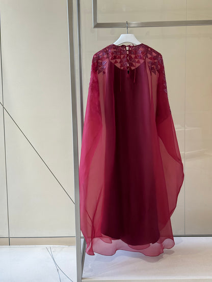 Classic Caftan in Organza with Embellishment