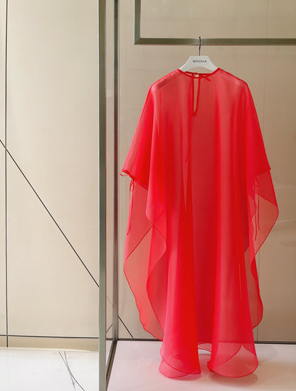 Classic Caftan in Silk Organza with separate Silk Blend Lining