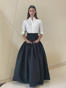 Voluminous High Waisted Skirt in Quilt
