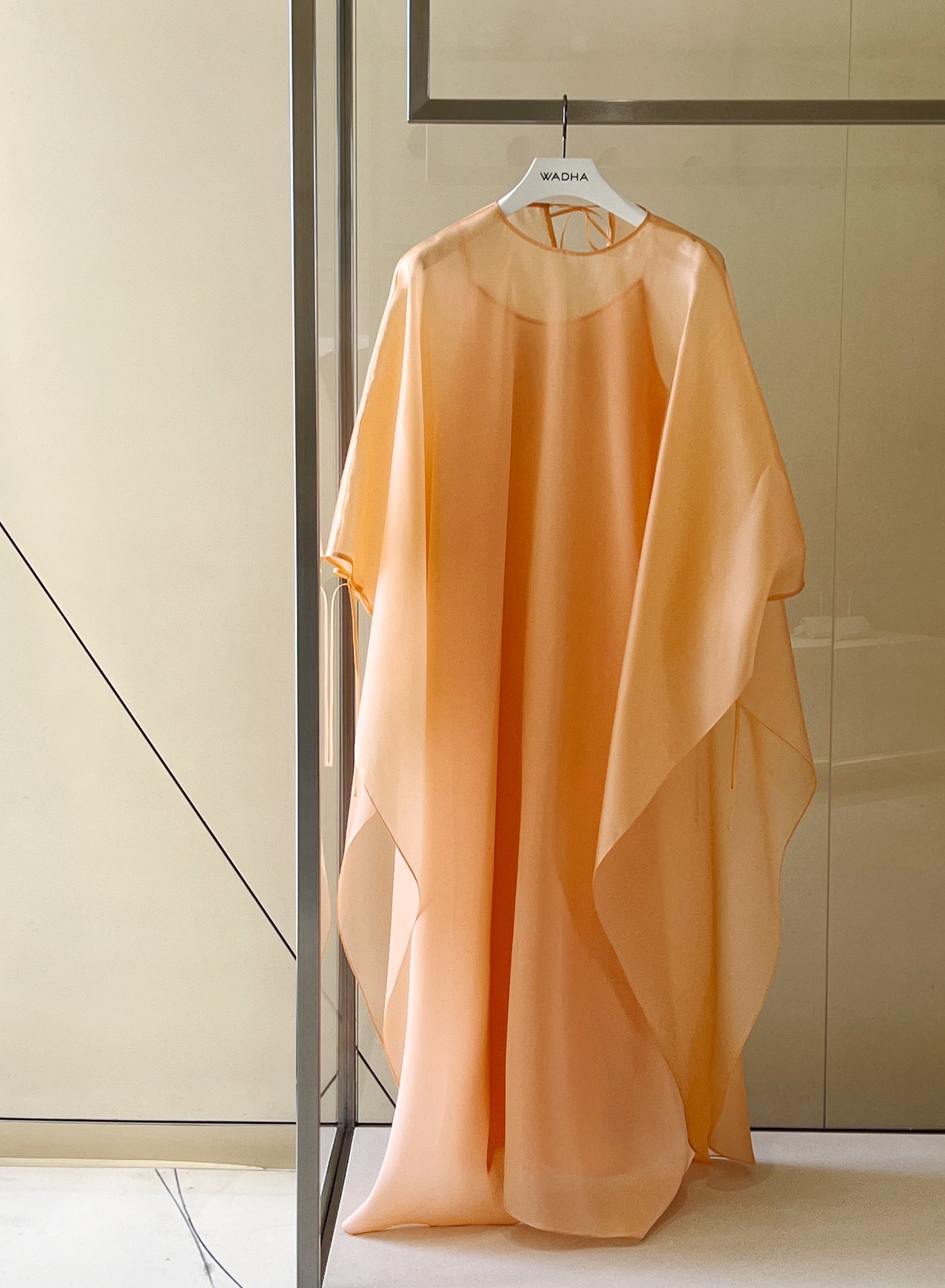 Classic caftan in silk organza