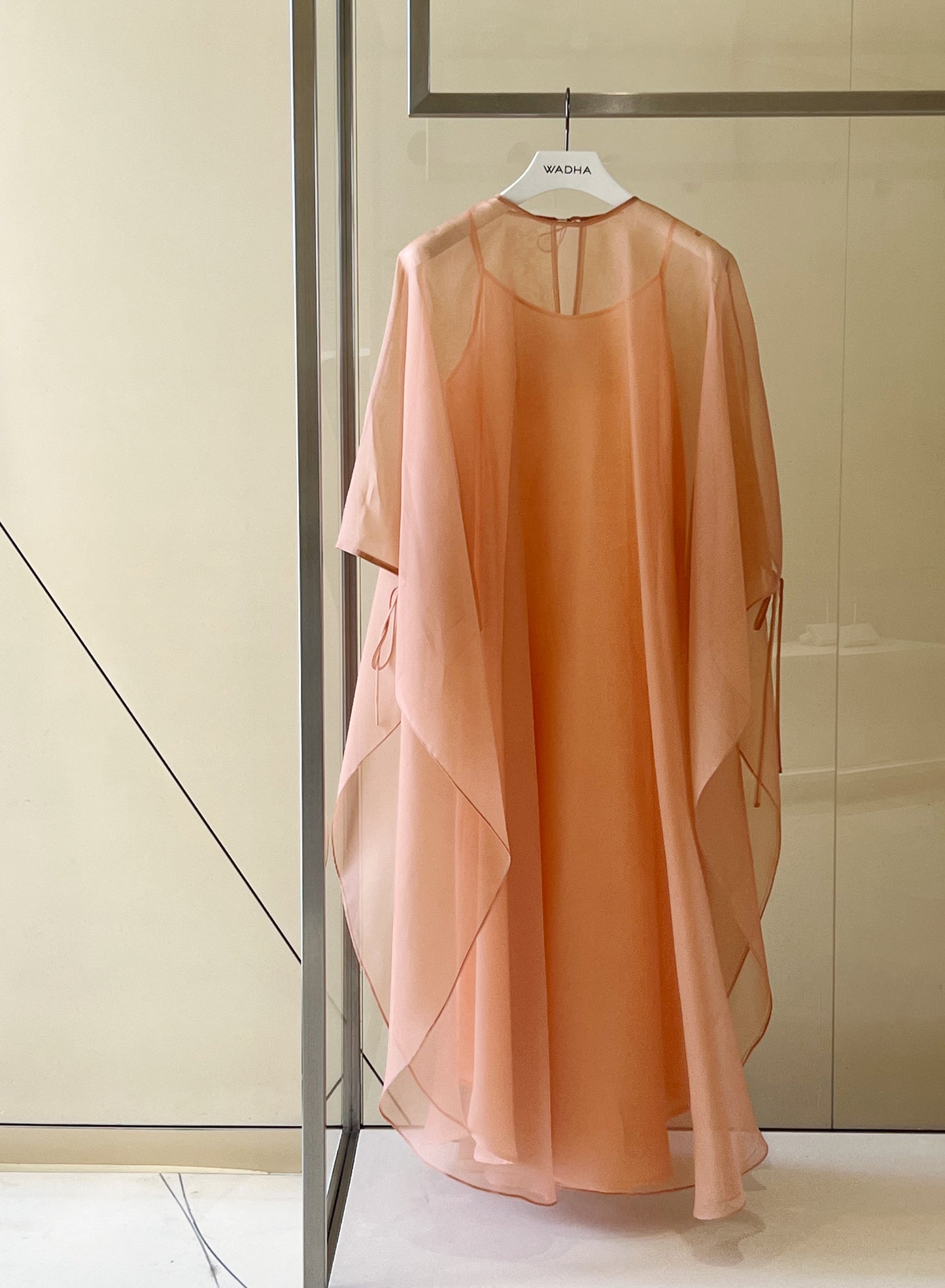 Classic caftan in silk organza