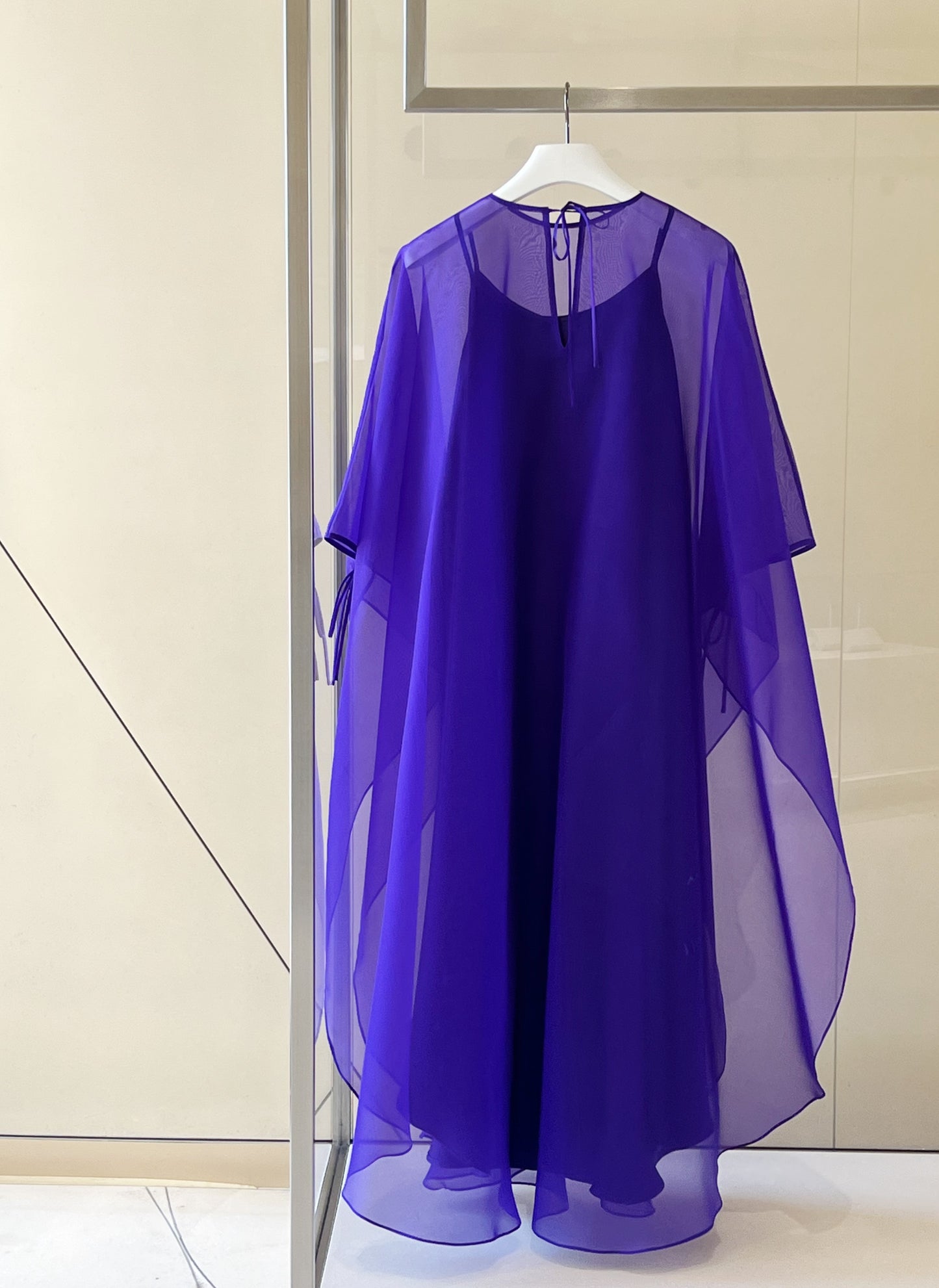 Classic caftan in silk organza