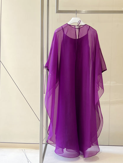 Classic caftan in silk organza