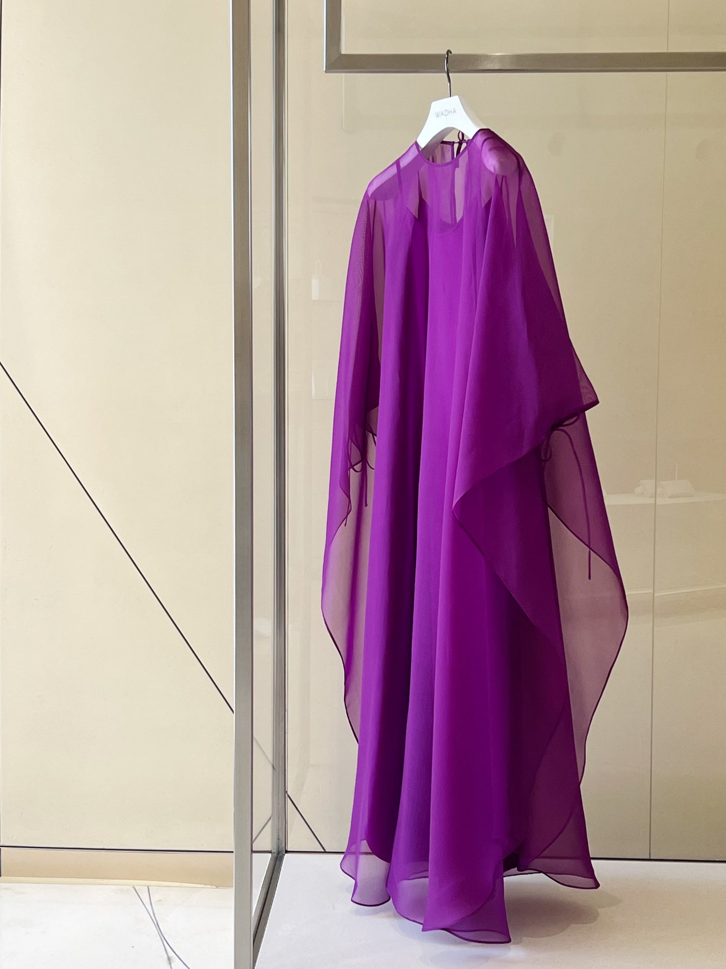 Classic caftan in silk organza