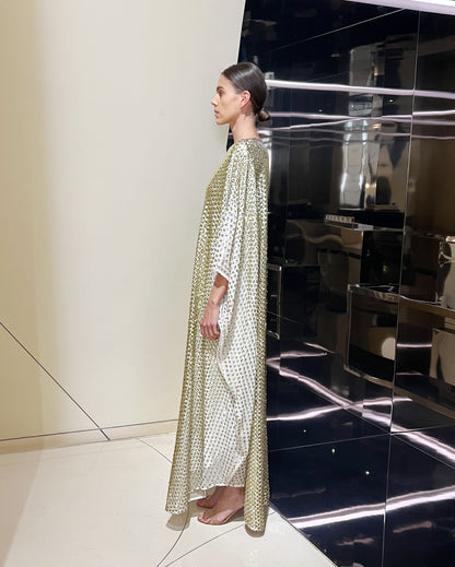 Classic caftan with gold sequence