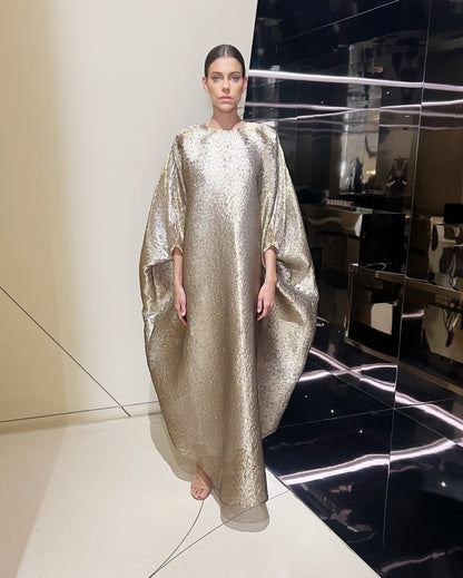 Classic  caftan in metallic  gold